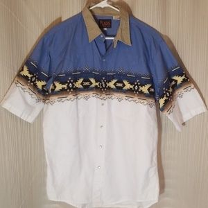 Men's short sleeve pearl snap